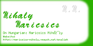 mihaly maricsics business card